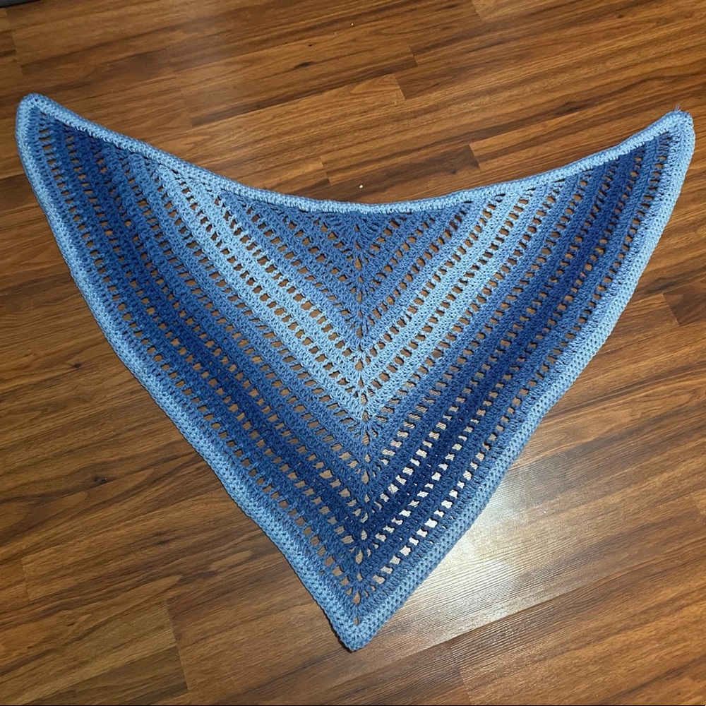 Ocean Blues Ombré shawl for adults!